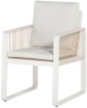 Largo dining chair white with 2 cushions