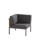 Evora Teak corner unit with 3 cushions