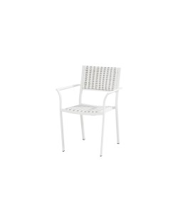 Piazza stacking chair white/latte