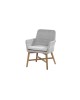 Lisboa dining chair with cushion teak legs, polyloom ice