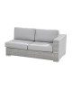 Lucca 2 seater bench left arm with 4 cushions, polyloom ice