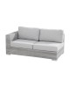 Lucca 2 seater bench right arm 4 cushions, polyloom ice