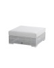 Lucca coffee table/island with cushion, polyloom ice