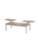 Forio coffee table 120 x 75 x 40 cm. Adjustable teak top