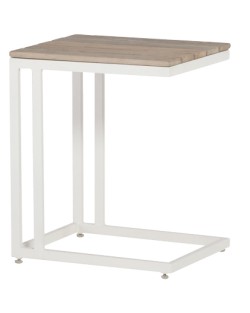 Cancun support table white teak top