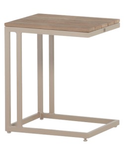 Cancun support table taupe teak top