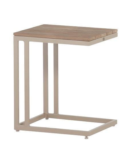 Cancun support table taupe teak top