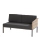 Cava Teak 2 seater left arm with 3 cushions teak/aluminium