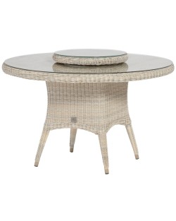 Victoria dining table, lazy susan Ø 55 cm + glass, provance