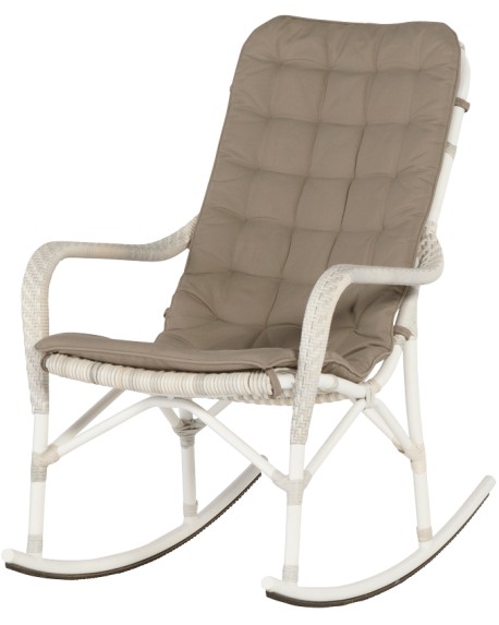 Olivia rocking chair with cushion taupe , retro