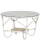 Olivia coffee table with shelf, with glass, retro