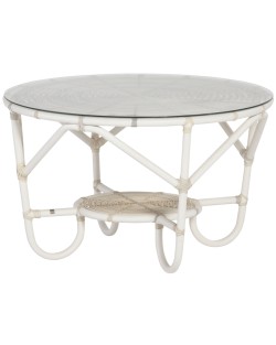 Olivia coffee table with shelf, with glass, retro