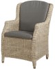 Brighton dining chair with 2 cushion, pure