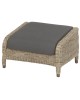 Brighton footstool with cushion pure