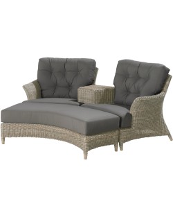 Valentine loveseat with 4 cushions, pure