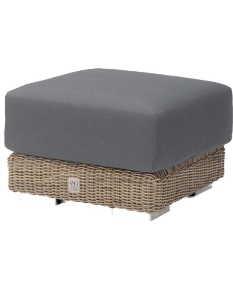 Kingston footstool with cushion pure