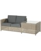 Lodge modular 2 seaters with right arm & corner table with 4 cushions