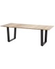 Cricket table top teak base aluminium black