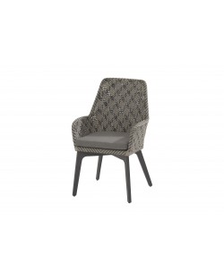 Savoy dining chair alu legs with cushion