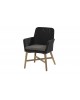 Lisboa dining chair with cushion teak legs, polyloom anthracite