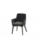 Lisboa dining chair with cushion aluminium legs, polyloom anthracite