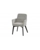 Lisboa dining chair with cushion aluminium legs polyloom anthracite