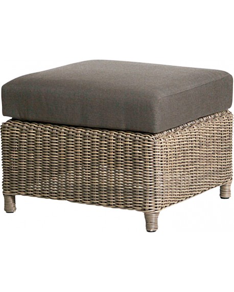 Lodge footstool with cushion